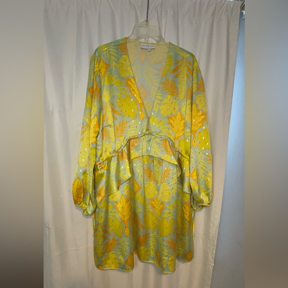 Never Fully Dressed Leaf Print Long Sleeve Dress - Picture 3 of 8